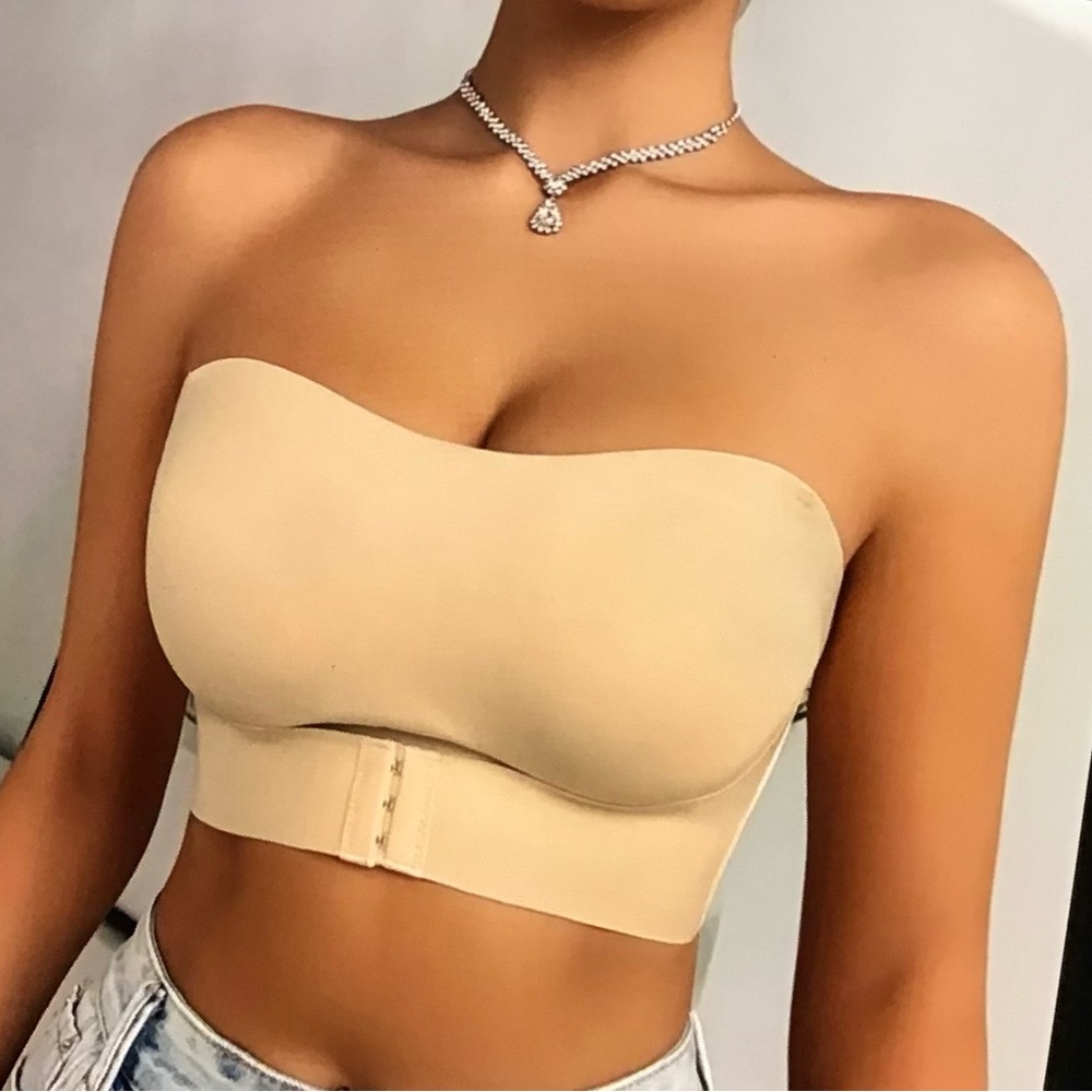 Strapless Beige Women's Bra